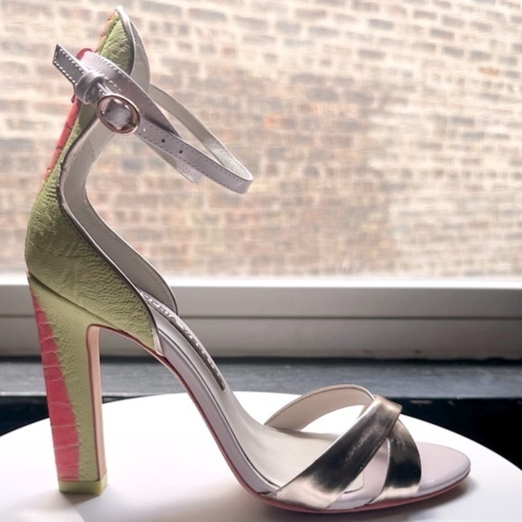 🌺 SOPHIA WEBSTER 👠 Nicole Hot Bubblegum Sandal, Sunny Lime size 38.5 - Picture 8 of 16